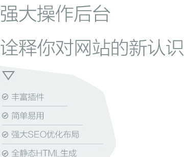 强大操作后台诠释你对网站的新认识